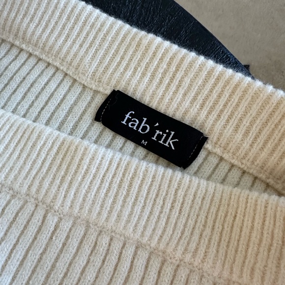 Cream Asymmetrical Skirt with Fringe - Picture 2 of 6